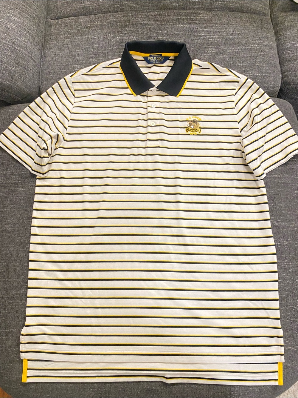 Polo Golf Ralph Lauren U.S. Open Oakmont Polo Shirt L White/Black/Yellow